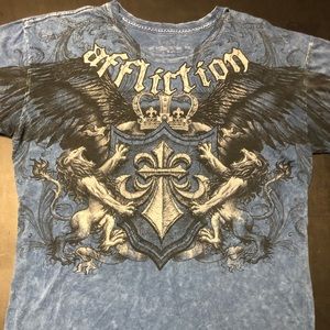 Affliction blue T-shirt